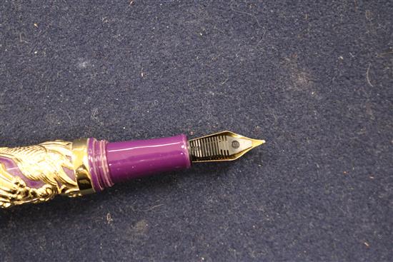 A giant ornate fountain pen 6.75in.